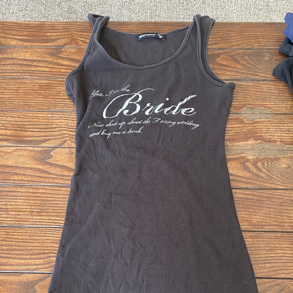 Black 'Bride' Tank Top